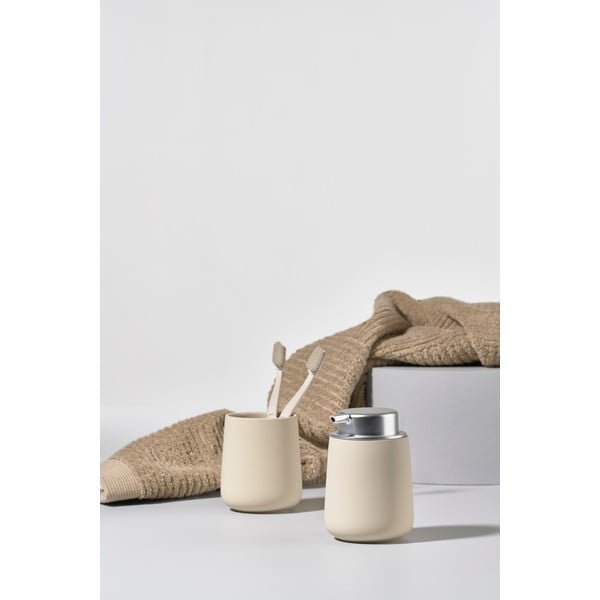 Бежова порцеланова чаша за четка за зъби Nova - Zone-image-3