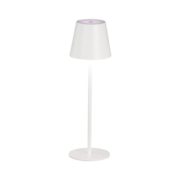 Бяла LED настолна лампа с метален абажур (височина 36,5 cm) Viletto – Fischer & Honsel