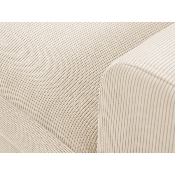 Бежов велурен разтегателен диван , ляв ъгъл Moghan - Micadoni Home-image-1