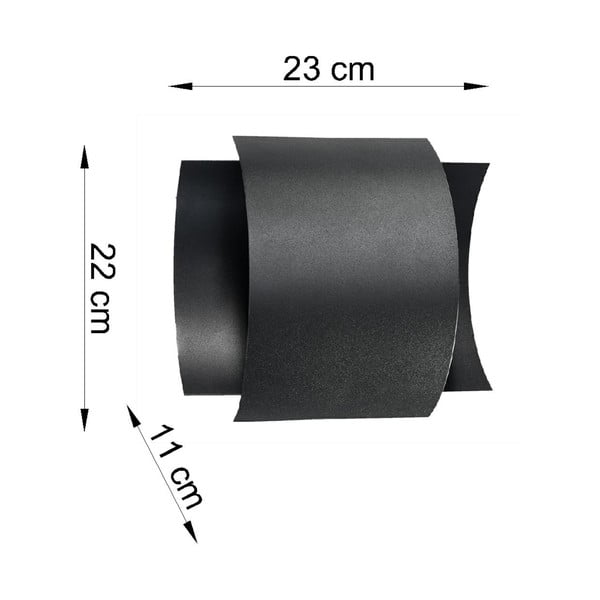 Черна стенна лампа Forgmi - Sollux-image-2