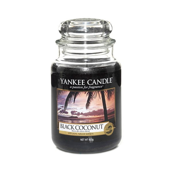 Ароматизирана свещ Черен кокос, време на горене 110 - 150 часа - Yankee Candle