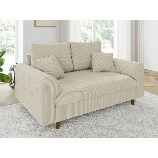 Бежов диван от рипсено кадифе 150 cm Ariella – Ropez-image-3
