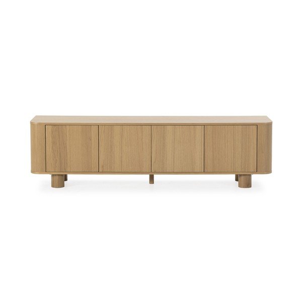 Маса за телевизор от декор от дъб  в естествен цвят 180x50,5x40 cm Padoc – MOME