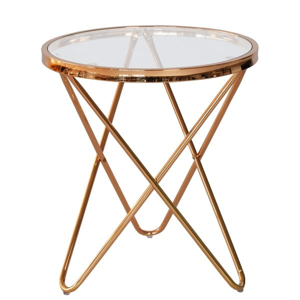 Skleněný odkládací stolek RGE Melissa, Ø45 cm