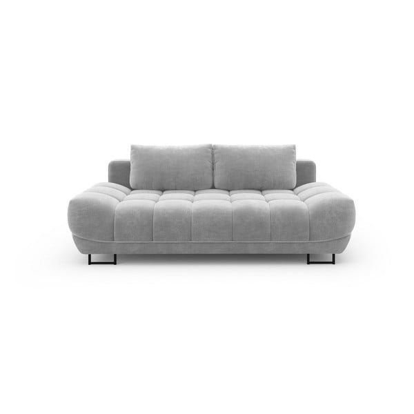 Светлосив триместен разтегателен диван с кадифена тапицерия Cirrus - Windsor & Co Sofas