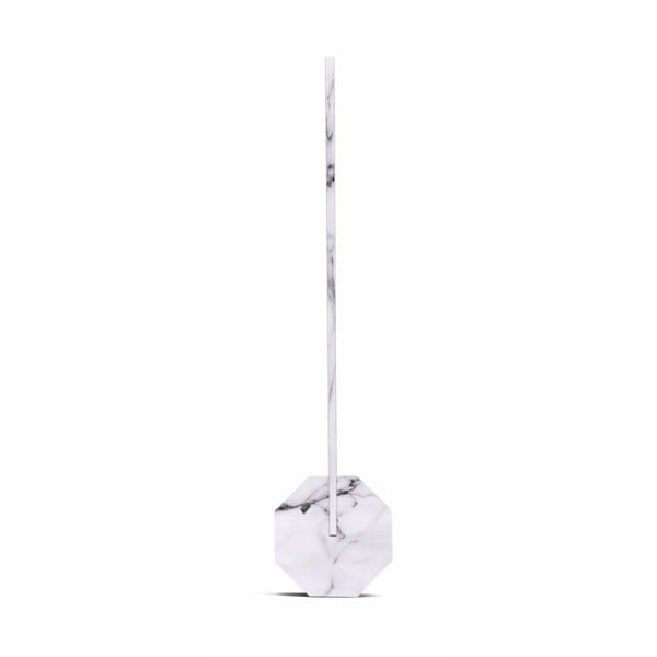 Бяла и сива настолна лампа в мраморен декор Octagon Octagon One - Gingko