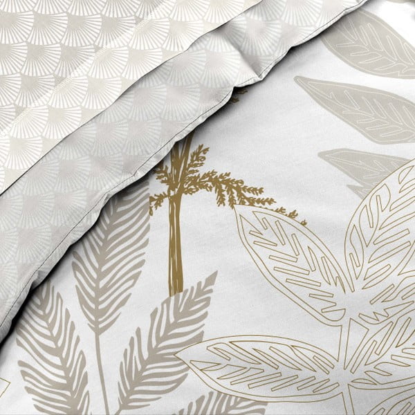 Бежово двойно удължено памучно спално бельо с включен долен чаршаф 6 части 240x220 cm Raoni – douceur d'intérieur-image-2