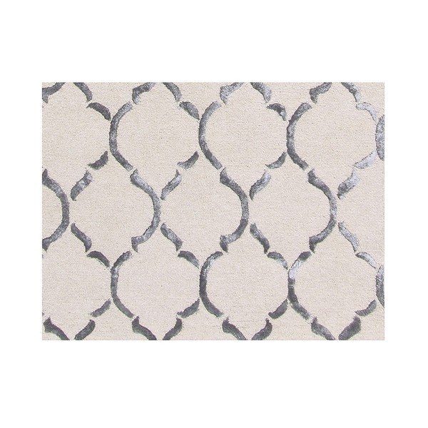 Ručně tuftovaný stříbrný koberec Bakero Chain, 183 x 122 cm-image-3