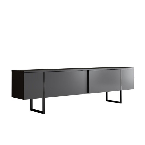 Антрацитна маса за телевизор 180x30 cm Luxe – Kalune Design