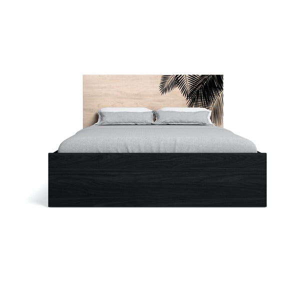 Двойно легло в черен/естествен цвят 160x200 cm Bali - Marckeric