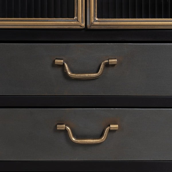 Черна метална витрина 58x150 cm Brick – Ixia-image-4