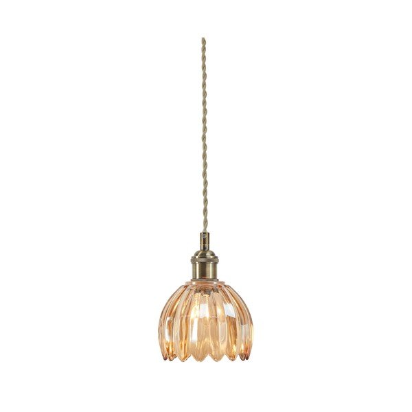 Метално висящо осветително тяло в кехлибарен цвят със стъклен абажур ø 13 cm Gota – Markslöjd