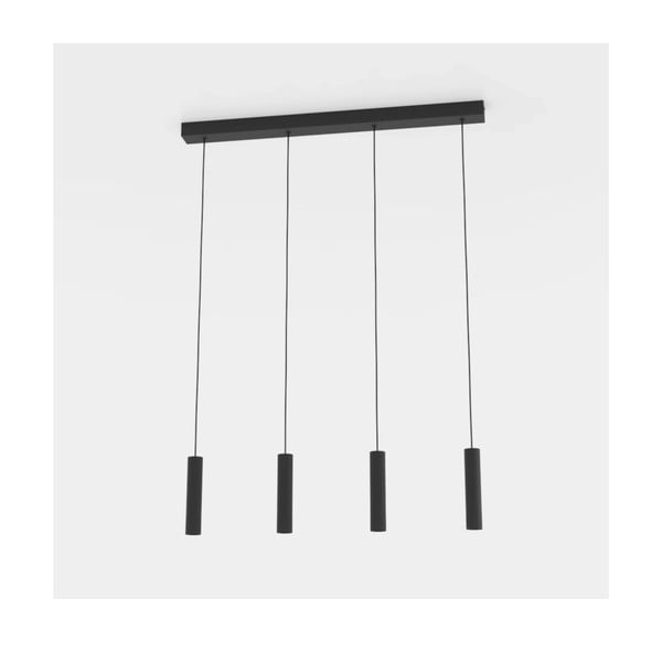 Черно LED висящо осветително тяло с метален абажур ALMUDAINA – EGLO