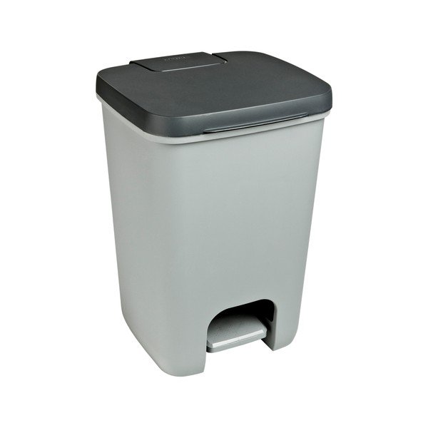 Сиво пластмасово кошче за боклук с педал 20 l Essentials – Curver