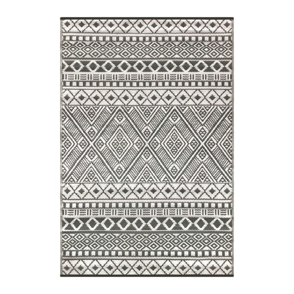 Сив и бял двустранен килим, подходящ за употреба на открито Hanna, 150 x 240 cm - Green Decore