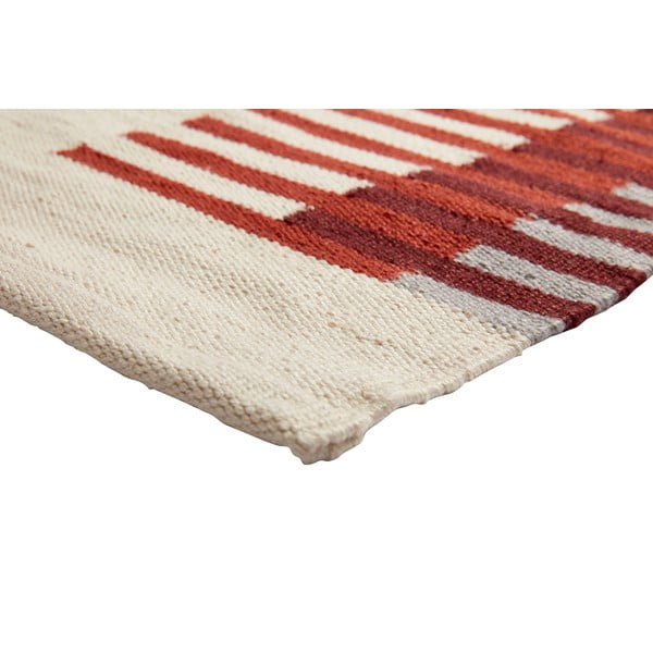 Бежов и червен килим Сара, 80 x 200 cm - Hübsch-image-2