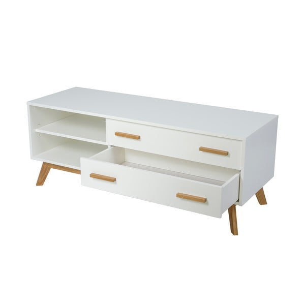 Бяла маса за телевизор 130x50 cm Kensal – Woodman-image-2