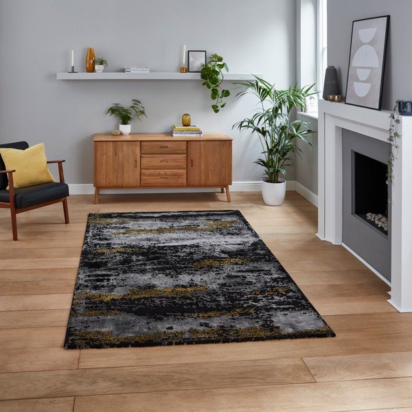 Черно-златист килим 230x160 cm Craft - Think Rugs-image-2