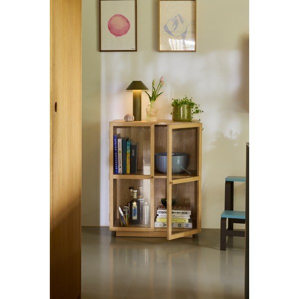 Висяща витрина от декор от дъб  в естествен цвят 70x90x39 cm Mae – Hübsch-image-1