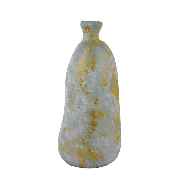 Бледосиня ваза от рециклирано стъкло с патина Simplicity, височина 51 cm - Ego Dekor