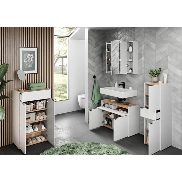 Бял висок шкаф за баня 34x111 cm Forano – Germania-image-4