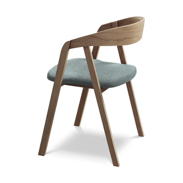 Син трапезен стол от масивна дървесина Erika – Makamii-image-3