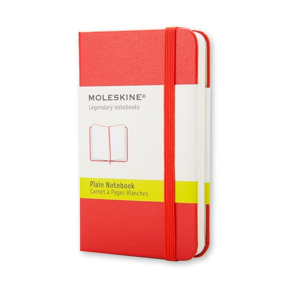 Červený zápisník Moleskine XS, bez linek