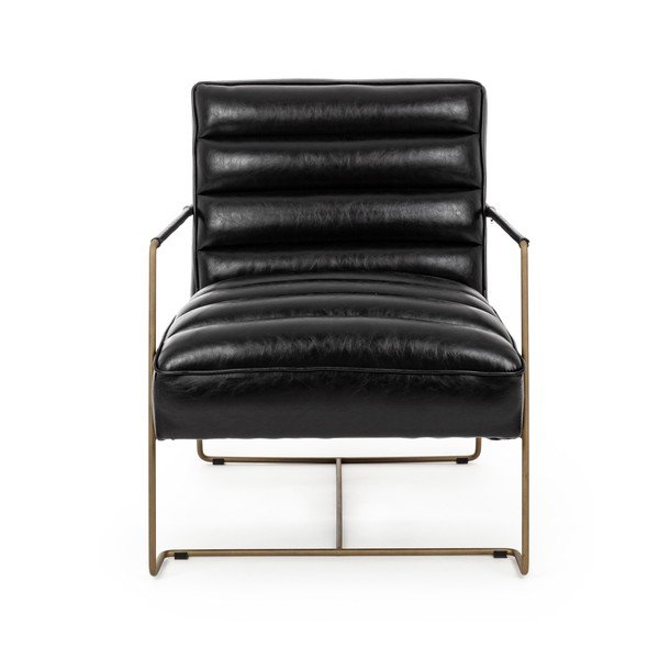 Черно кресло от изкуствена кожа Brianna – Bizzotto-image-2