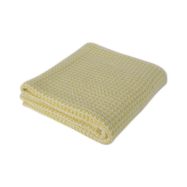 Жълто пухкаво бебешко памучно одеяло, 90 x 90 cm - Homemania Decor