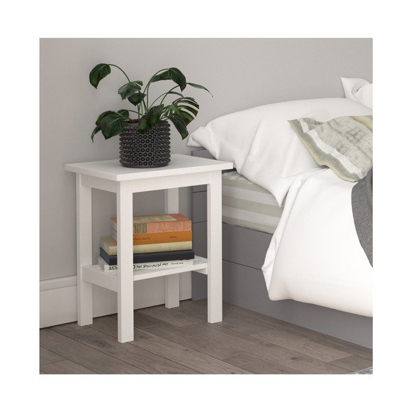 Бяло нощно шкафче Trento - Støraa-image-1