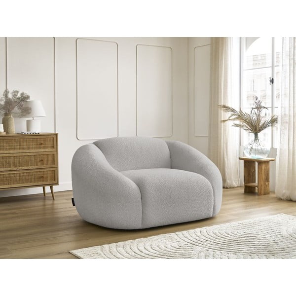 Светлосиво кресло от букле Tina – Bobochic Paris-image-4