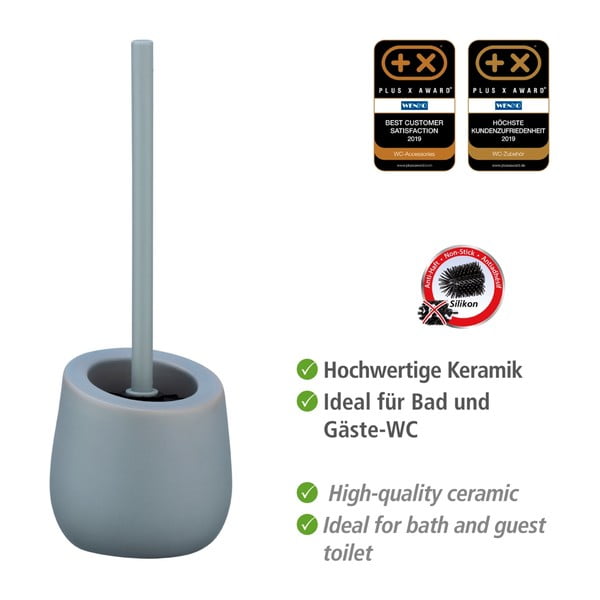 Сива керамична четка за тоалетна Badi - Wenko-image-4