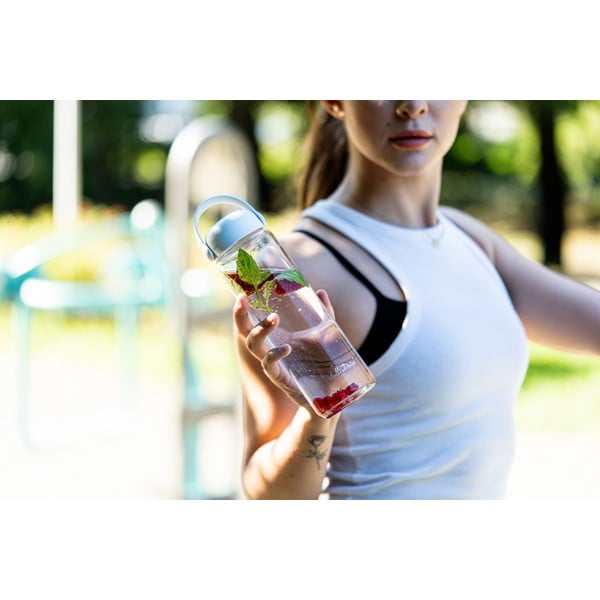 Розова стъклена бутилка  540 ml Fuori – Vialli Design-image-3