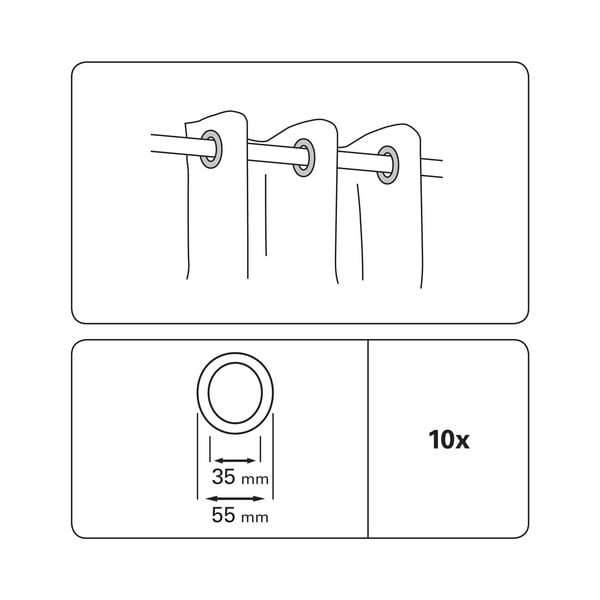 Капси за пердета в комплект от 10 - Gardinia-image-2