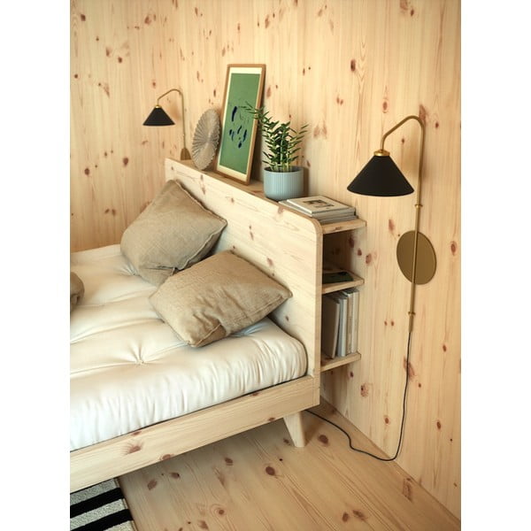 Двойно легло от борова дървесина с решетка 180x200 cm Retreat - Karup Design-image-4