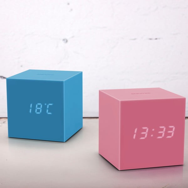 Розов LED будилник Gravity Cube Gravity Cube Click - Gingko-image-1
