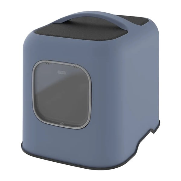 Тъмносин комплект котешка тоалетна и лопатка Biala – Rotho-image-1