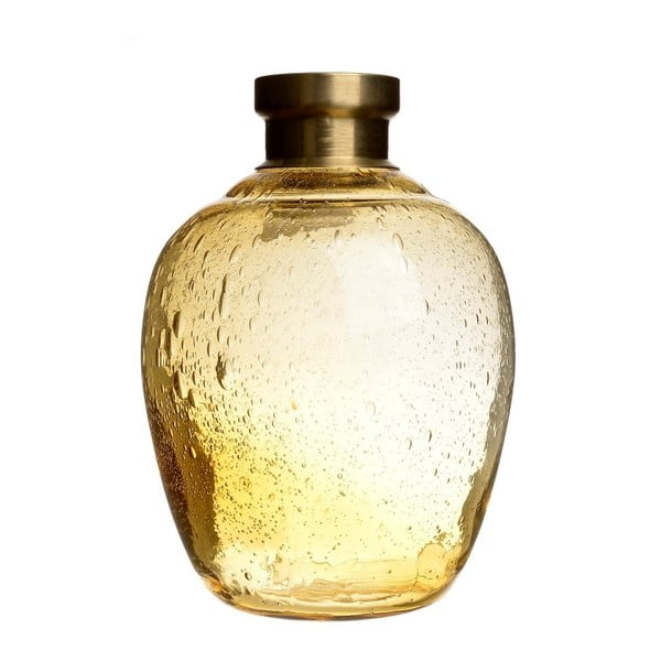 Žlutá skleněná váza InArt Honey
