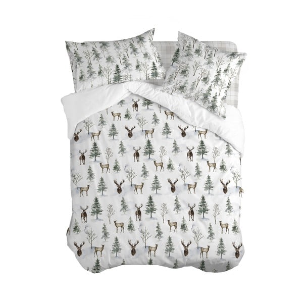 Памучен чаршаф , 140 x 200 cm Mystical Winter - Happy Friday Basic-image-2