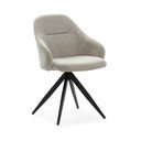 Светлосиви тапицирани трапезни столове в комплект с подлакътници 2 бр. Tamara – Marckeric