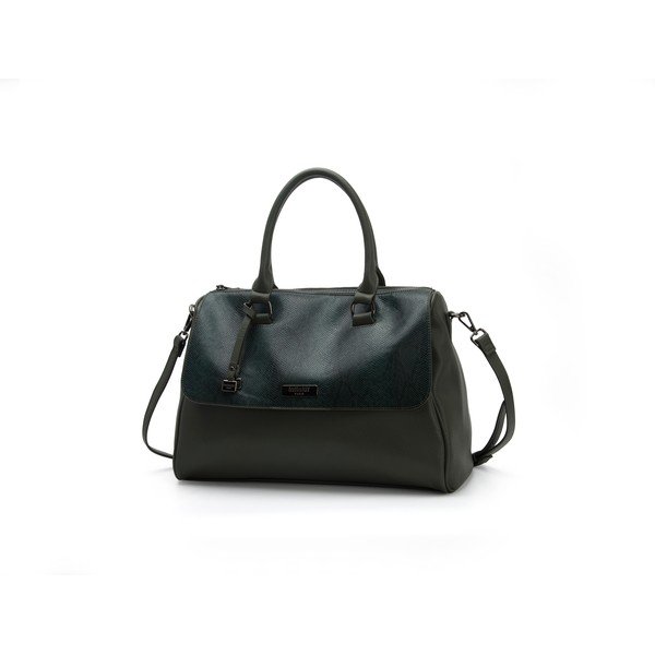 Тъмнозелена кожена чанта Begonia - Infinitif-image-3