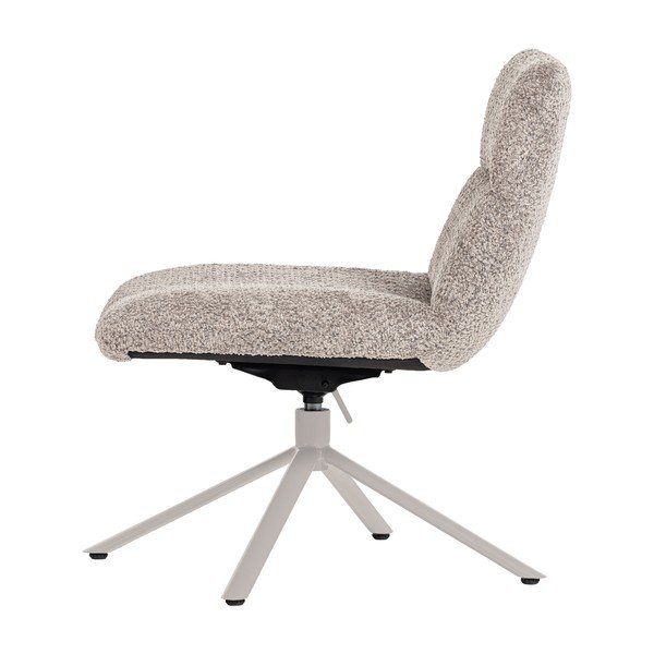 Светлосиво въртящо се кресло от прежда с примки от букле Soren – WOOOD-image-3