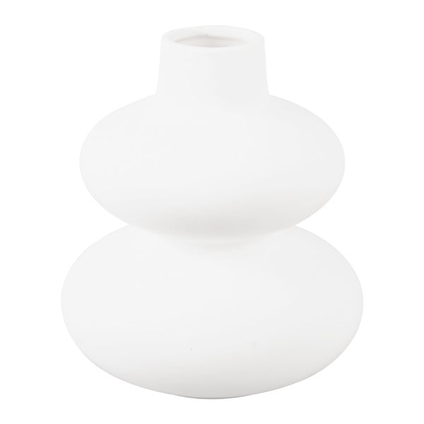 Бяла керамична ваза Karlsson Circles, височина 19,4 cm - PT LIVING