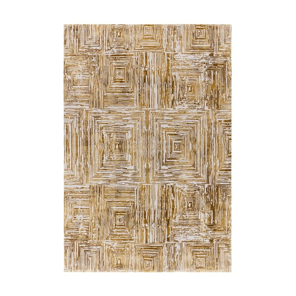 Килим в златист цвят 120x170 cm Kuza Lines Gold – Asiatic Carpets