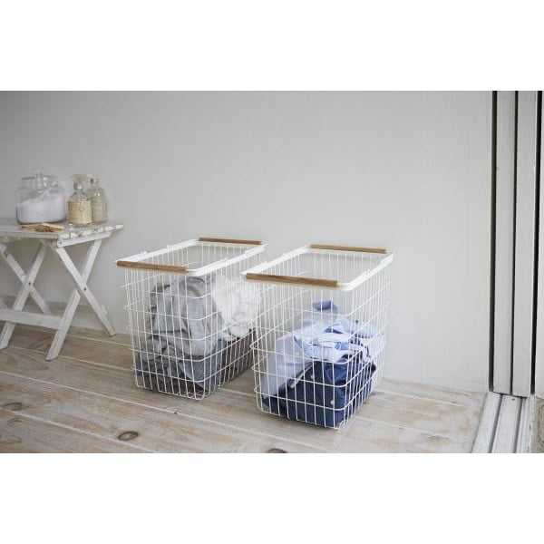 Кош за пране с детайли от букова дървесина Tosca - YAMAZAKI-image-1