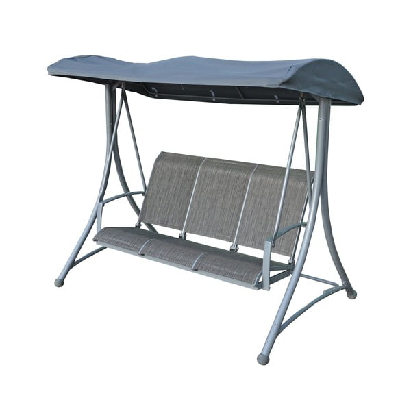 Сива метална градинска люлка Hollywood – Rojaplast-image-1