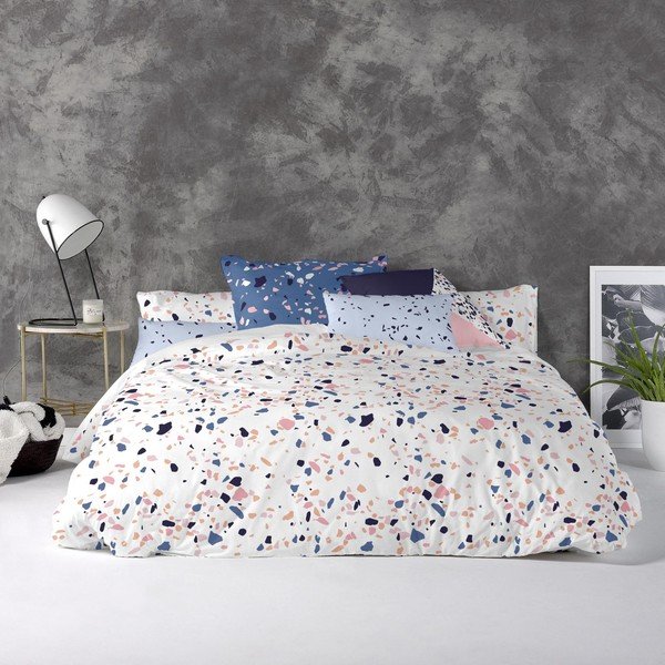 Памучна завивка , 140 x 200 cm Terrazzo - Blanc-image-1