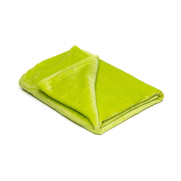 Светлозелено одеяло от микроплюш , 150 x 200 cm - My House