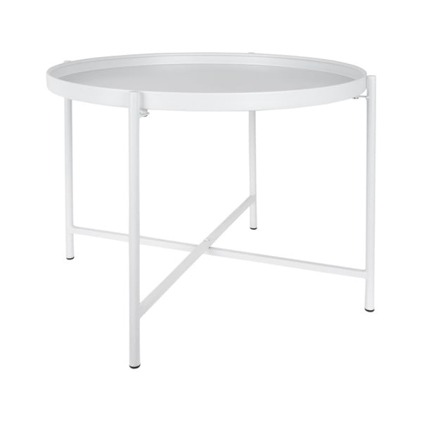 Бяла метална кръгла масичка за кафе ø 50 cm Meseta  – Leitmotiv