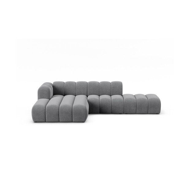 Светлосив ъглов диван (ляв ъгъл) Lupine – Micadoni Home